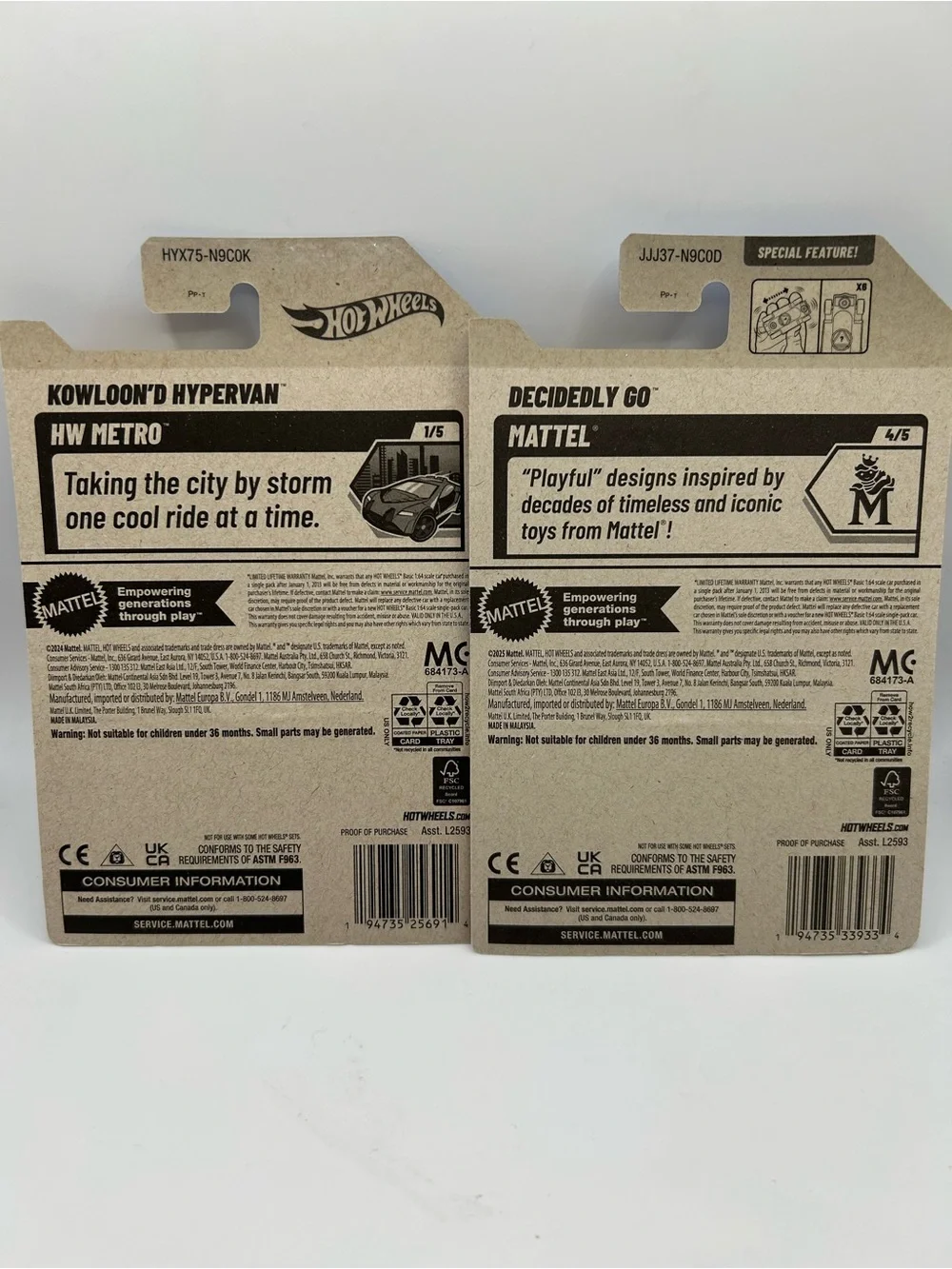 Hot Wheels Magic 8 Ball Decidedly Go & Kowloon’d Hypervan set